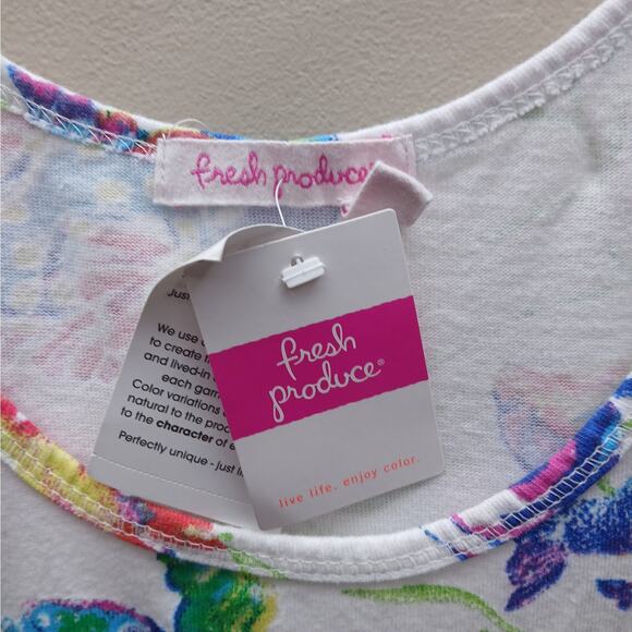 Fresh Produce T-shirt Rainbow AQM Sun Catcher Tropical Fish Print Midi Dress NWT - Picture 4 of 7